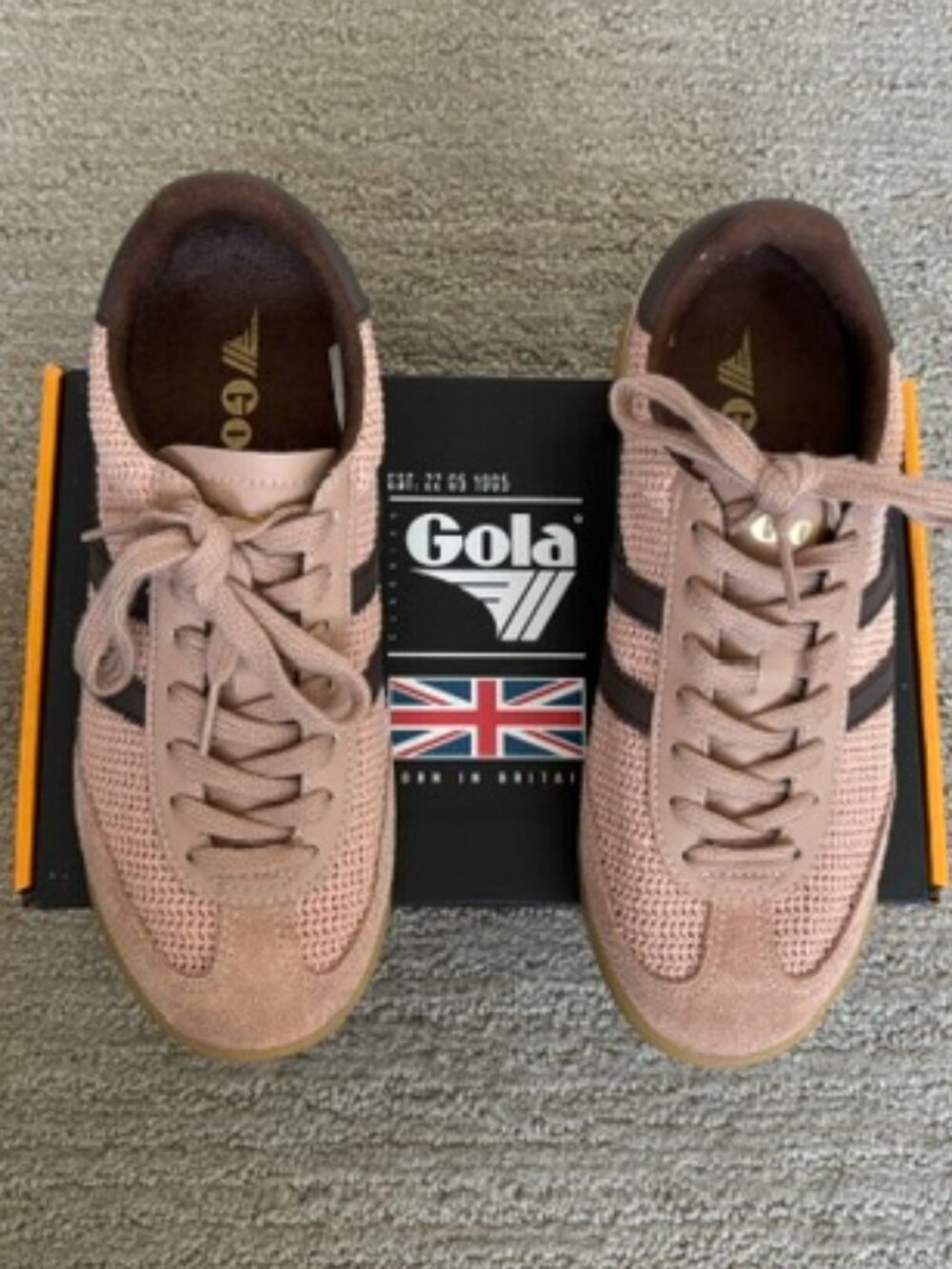 Gola Women's Tornado Zephyr Cameo/Dark Brown Sneakers in Perfect Condition - Picture 4 of 8